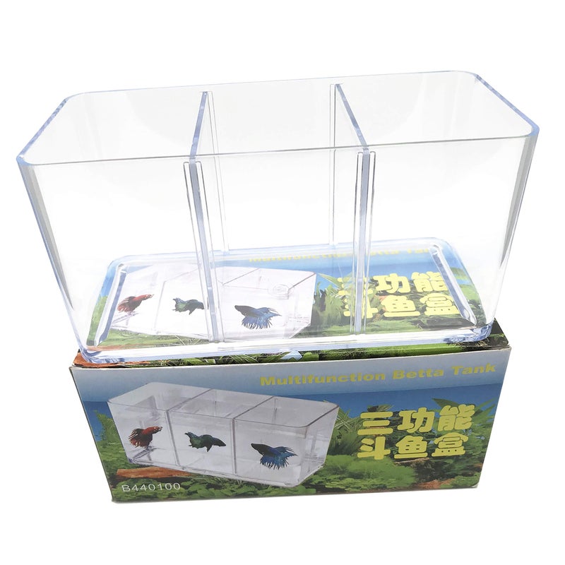 XMHF Aquarium Fish Tank Breeder Box 3 Room Separation Incubator Shrimp Isolation Hatchery (2 Segregation Board) - Image 3